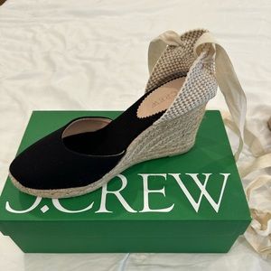 Jcrew black espadrille wedges - Brand new - Size 9